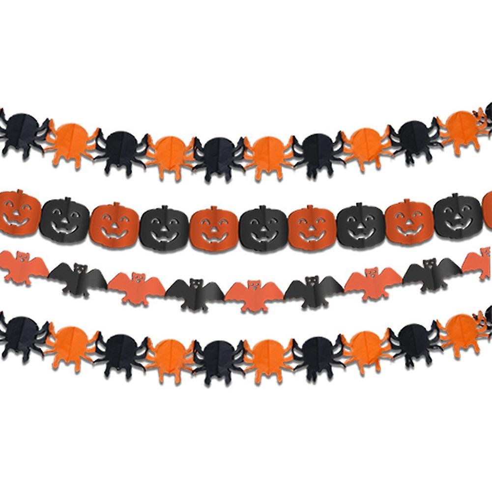 Halloween Hanging Garland Bunting Bat Pumpkin Decor Horror Props C