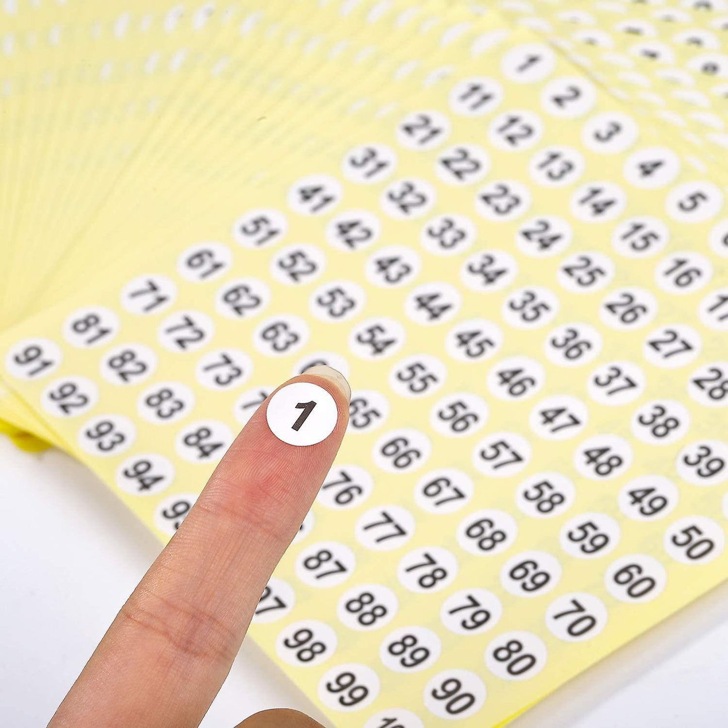 100 Sheets Number Labels Stickers 1-100 Numbers Round Stickers