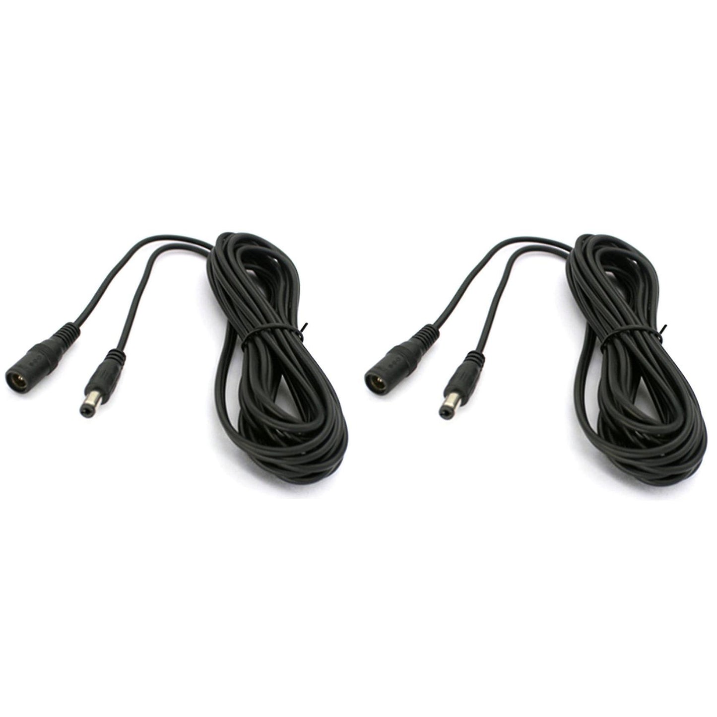 2 Pcs Dc Power Extension Cable 5.5x2.1mm 5v/12v/24v Led Strip 5 Meter