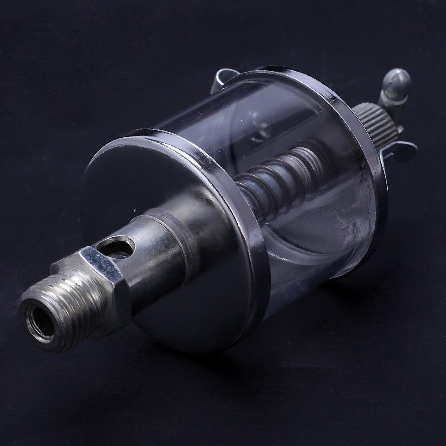 50ml Engine Machine Lubricator Oil Drip Feed Oiler Clear+silver