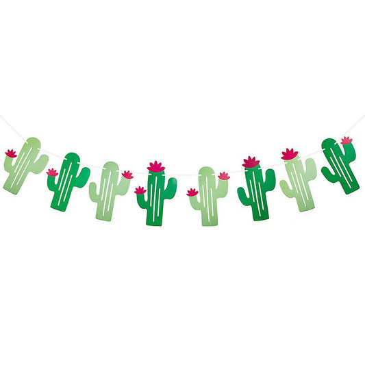 Diy Banners Decoration Cactus Birthday Festival Flags Easter Supplies
