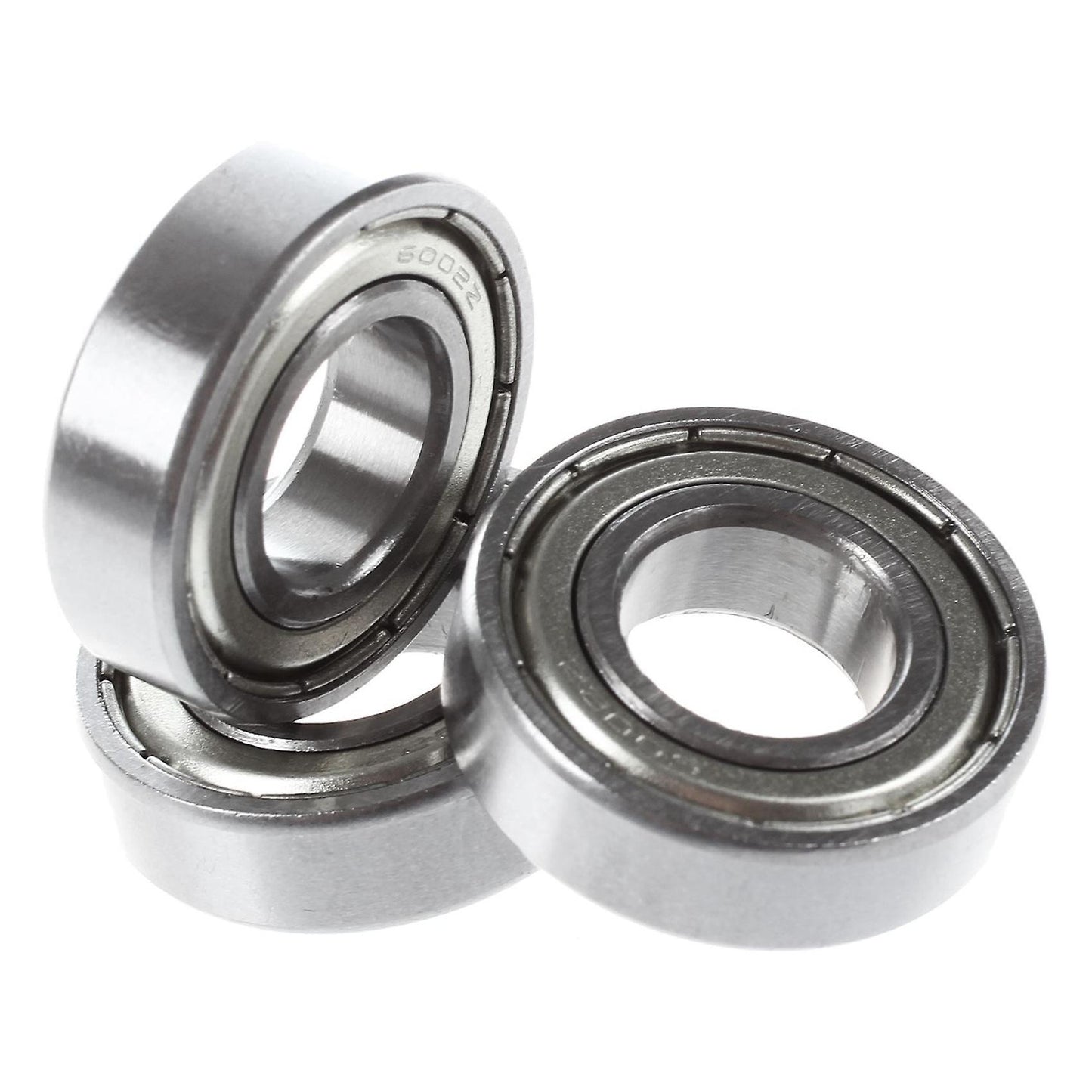 6002z 15 X 32 X 9 Mm Shielded Metal Ball Bearings 5 Pcs, Silver