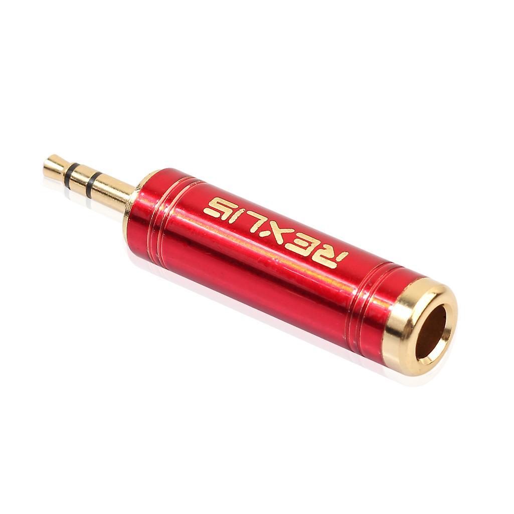 Rexlis 3.5mm Male to 6.5 Mm Female Converter for Phone Pc 1pc Black