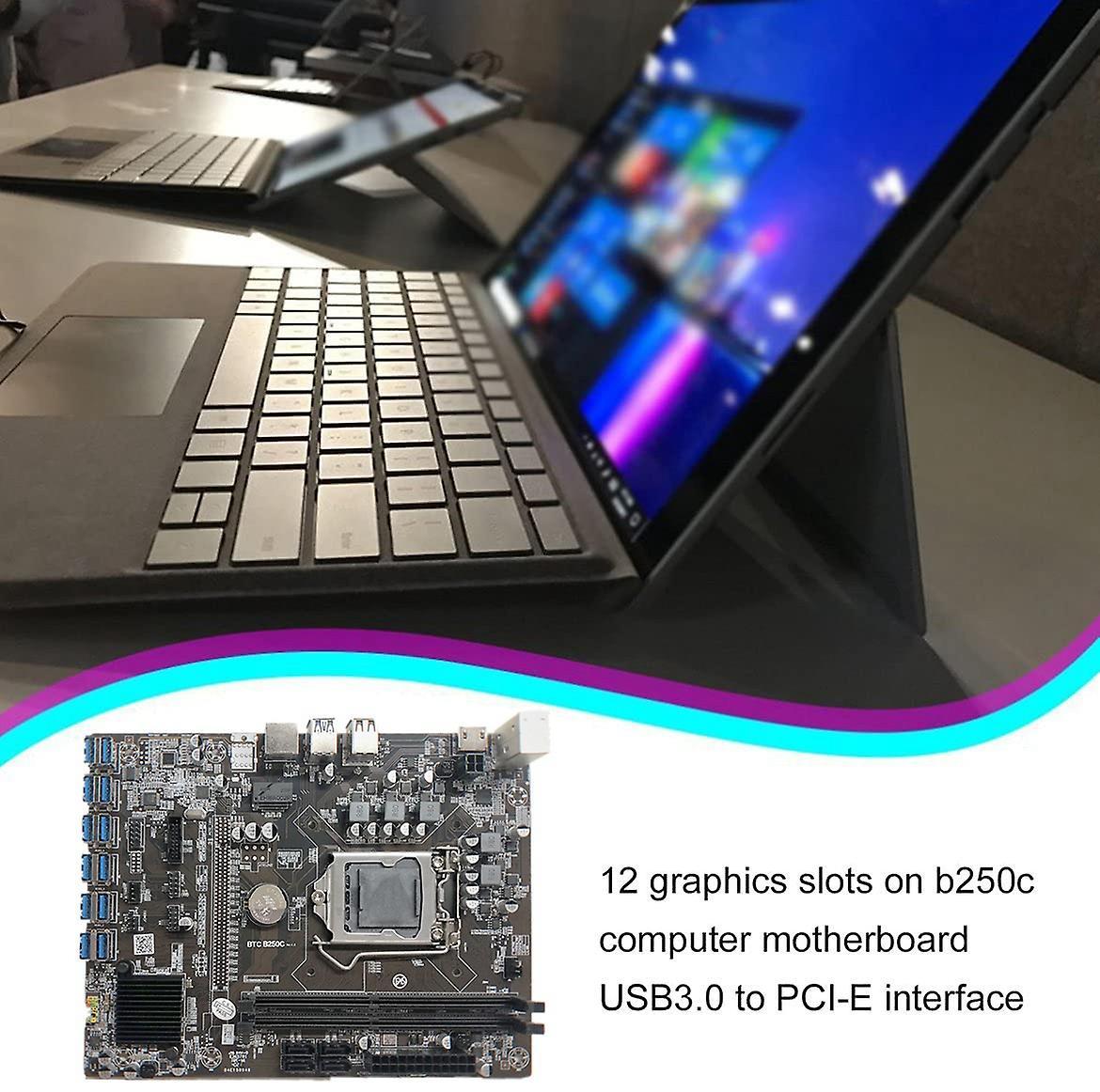 B250c Motherboard with G3900 Cpu+ddr4 4gb Ram+120g Ssd+cable for Btc