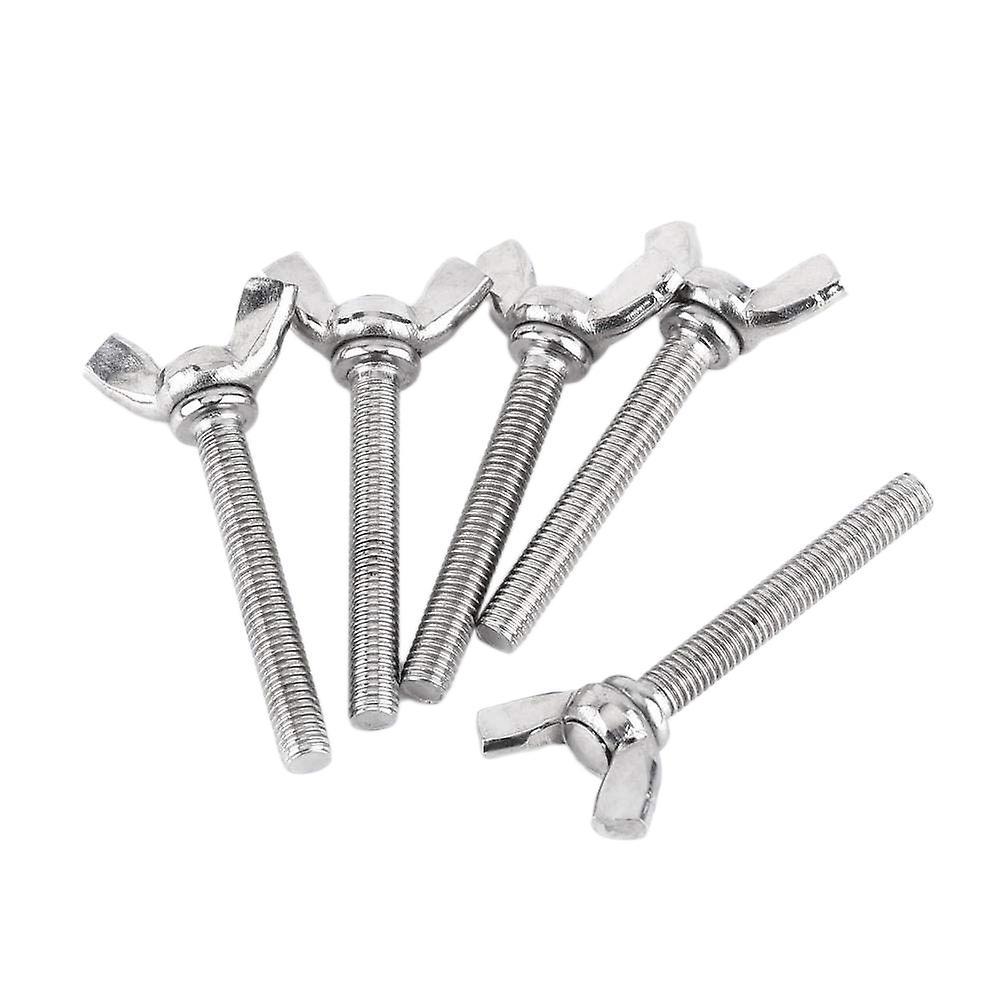 5 Pcs M5 Butterfly Wing Hand Screws Bolts Set, Full Thread (m5x40mm)