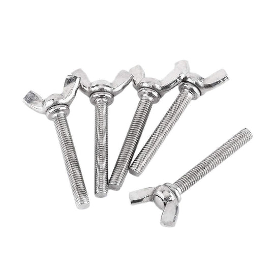 5 Pcs M5 Butterfly Wing Hand Screws Bolts Set, Full Thread (m5x40mm)