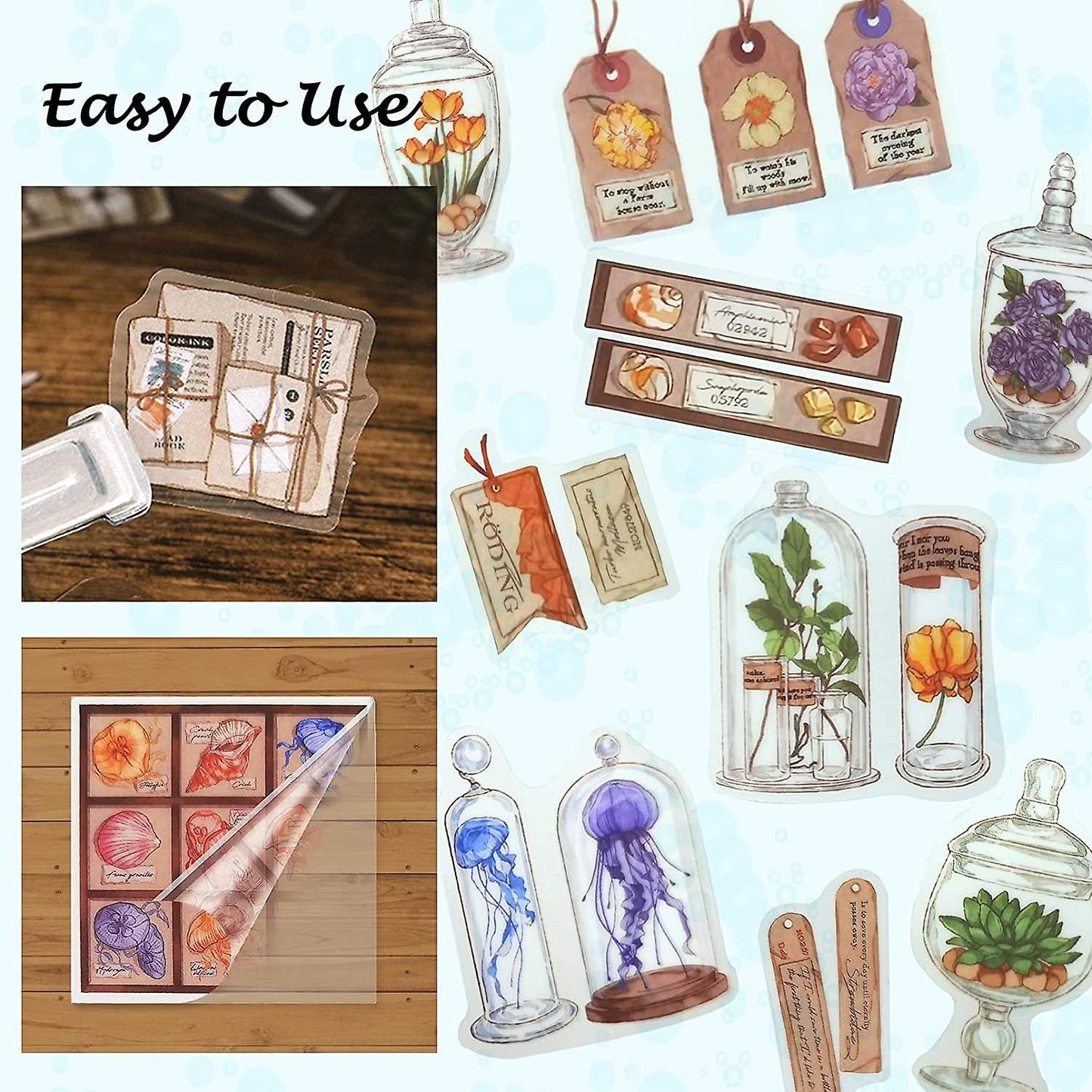 160pcs Vintage Scrapbook Stickers Pack, for Diy Craft Daily Planner