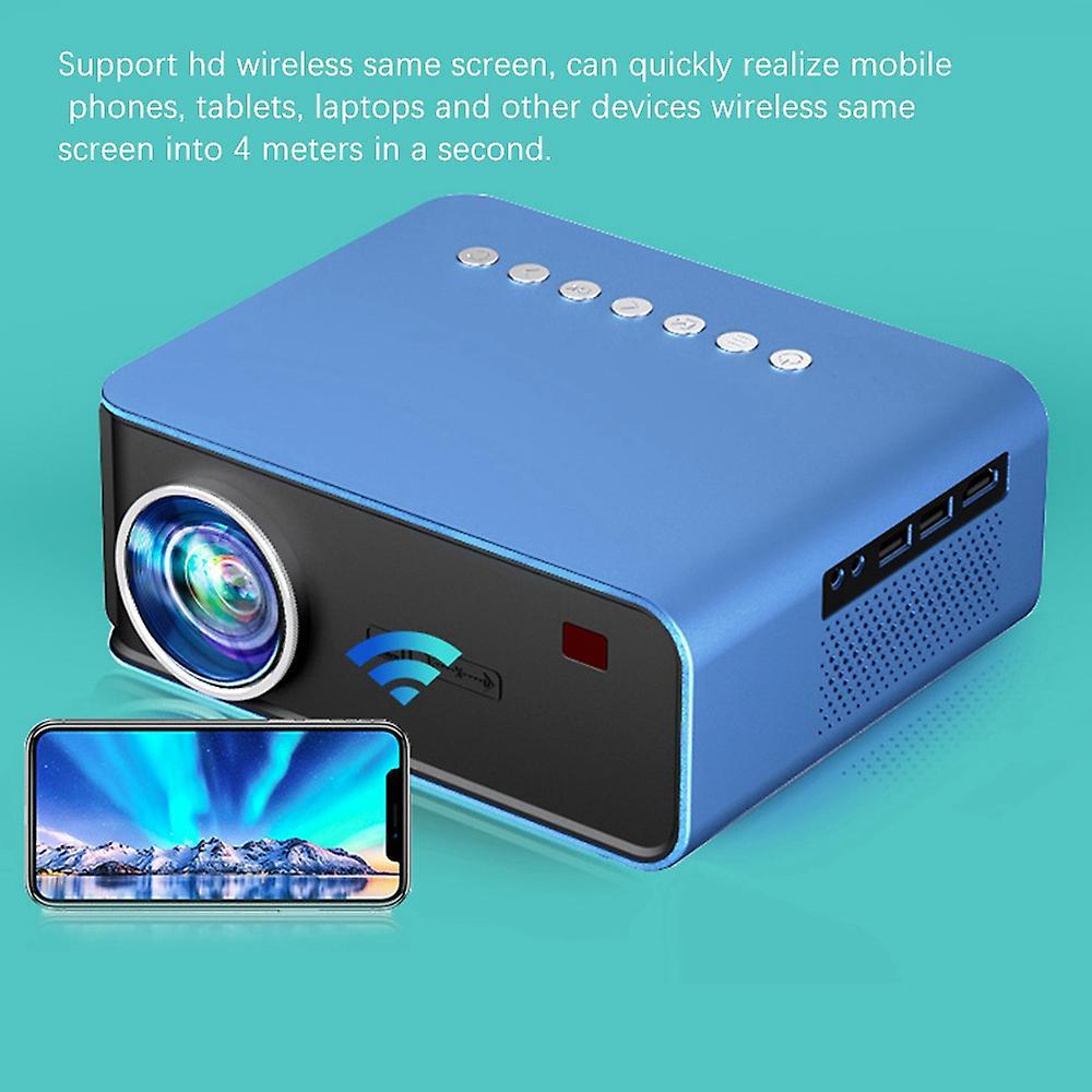 T4 Mini Projector for Home Supports 1080p Tv Full Hd Portable-eu Plug