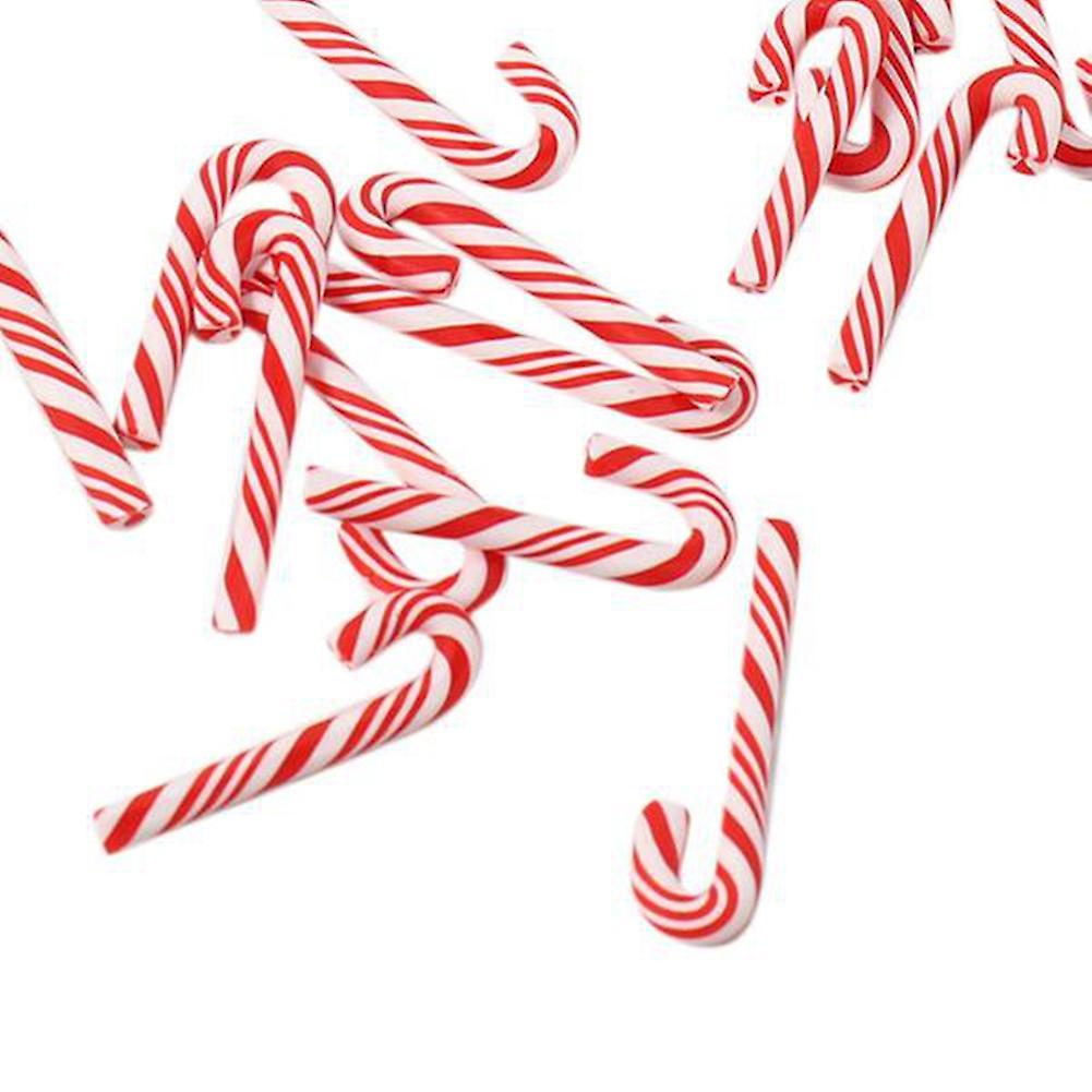 100pcs Red and White Handmade Christmas Candy Cane Home Decor Cane