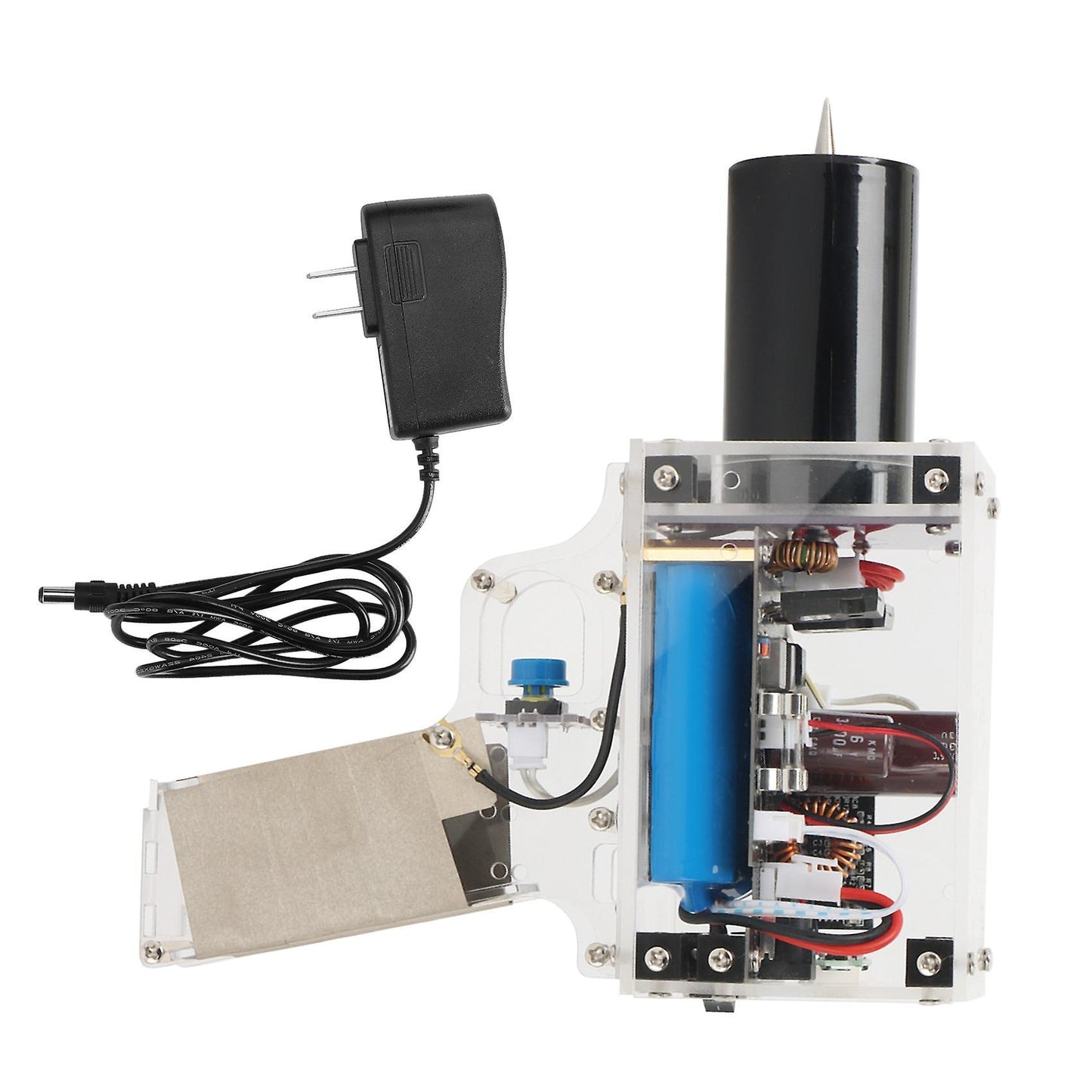 Portable Hand-held Tesla Coil, Artificial In Hand, Black Us Plug