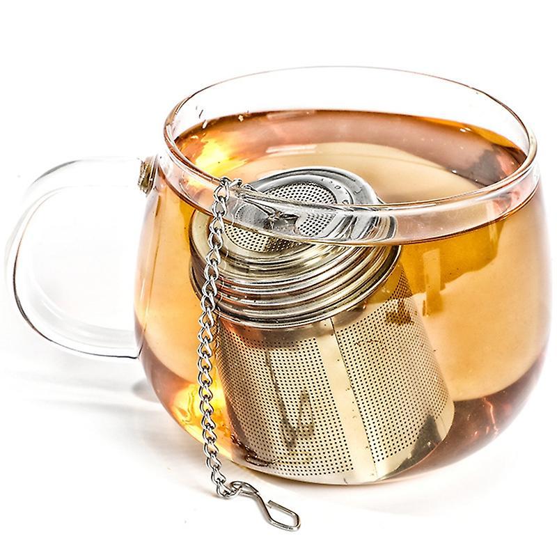 Stainless Steel Tea Infusers for Loose Tea with Chain Hook & Saucer