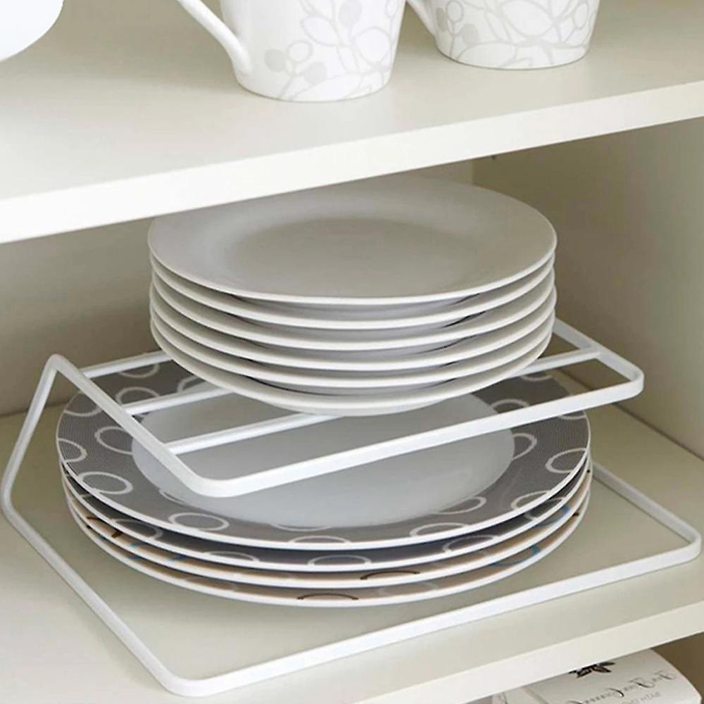 1pcs Dish Drying Rack 2 Layer Tableware Storage Rack Closet ,black
