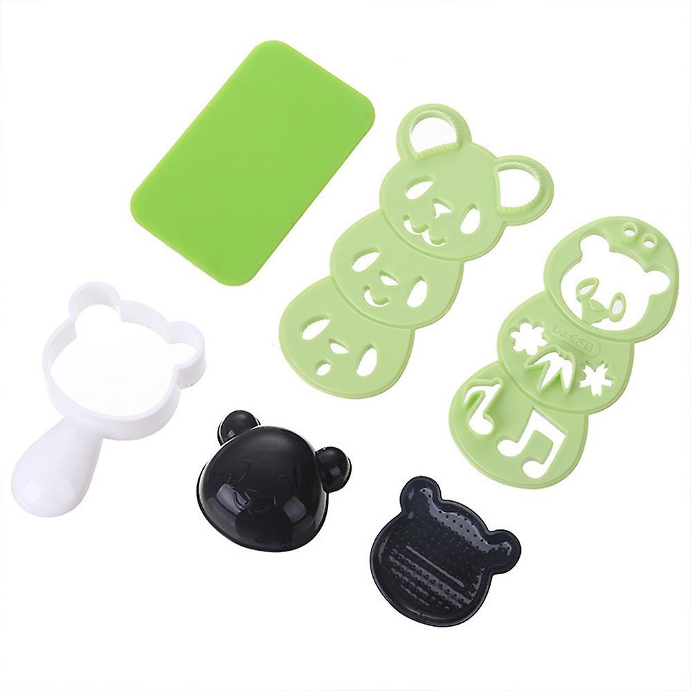 1set Cute Panda Onigiri Shaper Rice Ball Mold Diy Sushi Mould