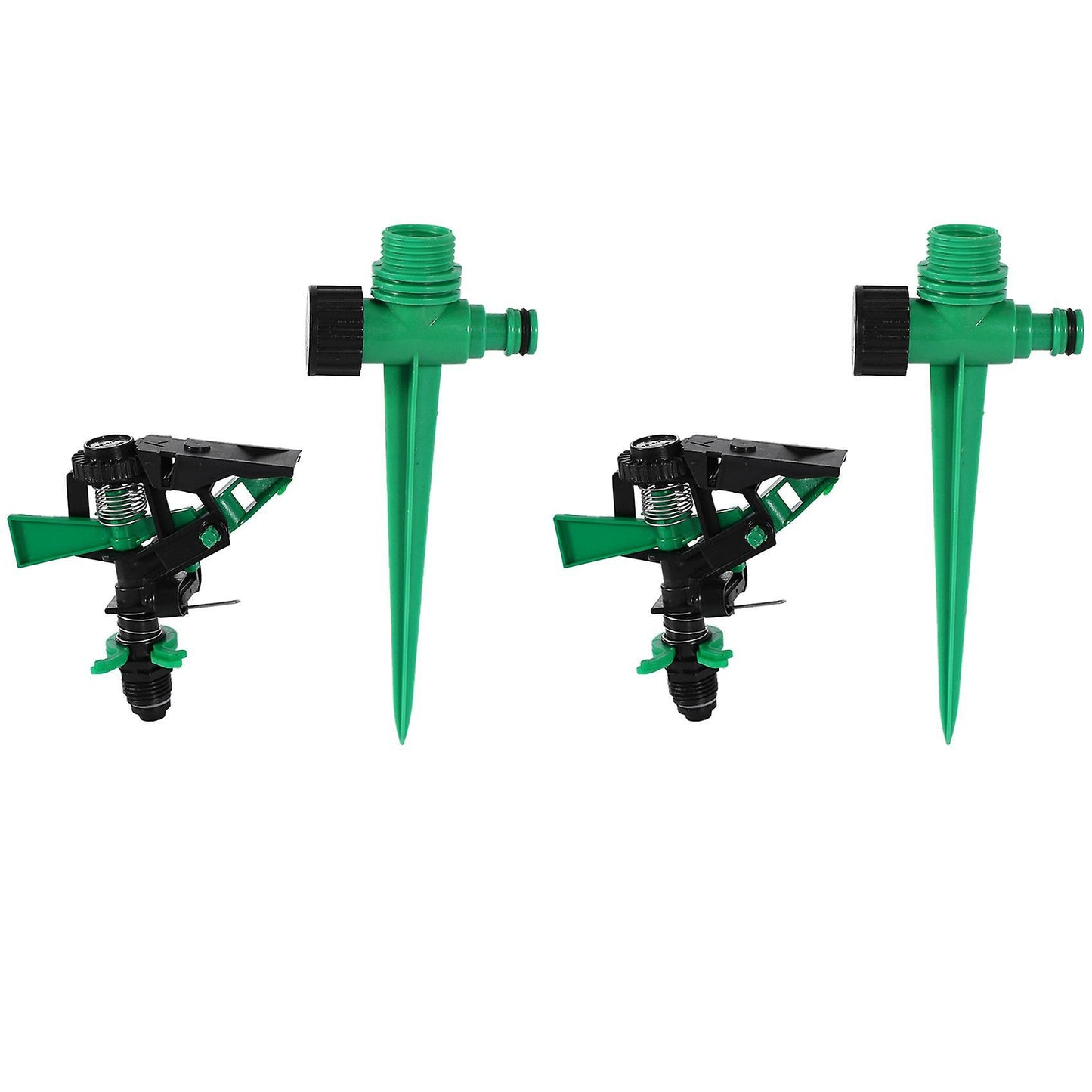 2x 360 Rotating Water Sprinkle Lawn Impulse Nozzle Watering Tool