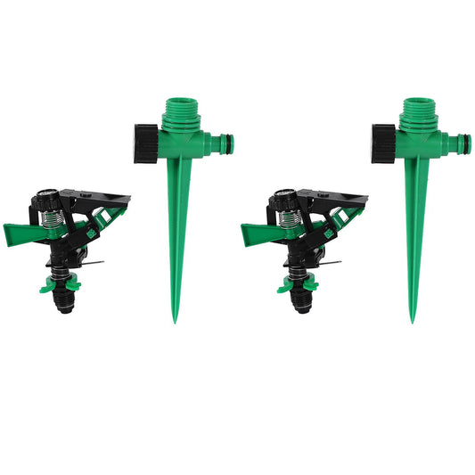 2x 360 Rotating Water Sprinkle Lawn Impulse Nozzle Watering Tool