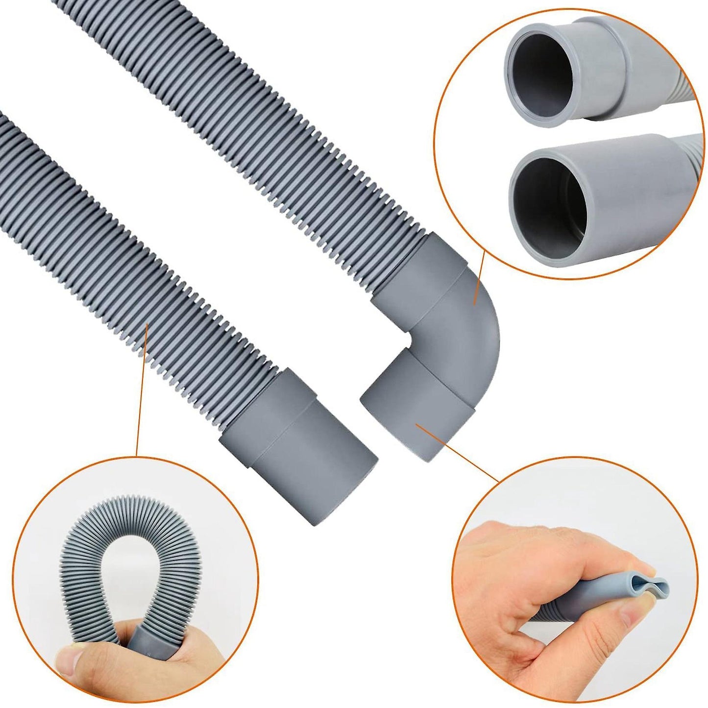 Washing Machine 2.5m Drain Hose Extension for Washing Machines