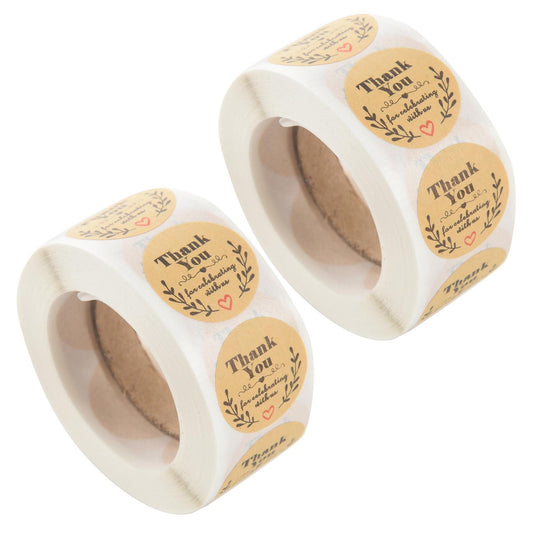 1000 Thank You Scrapbooking Label Adhesive Sticker Labels 8x5x4cm