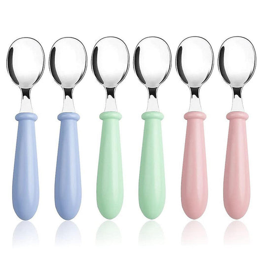 6 Pieces Stainless Steel Toddler Spoons, Kids Cutlery Spoons