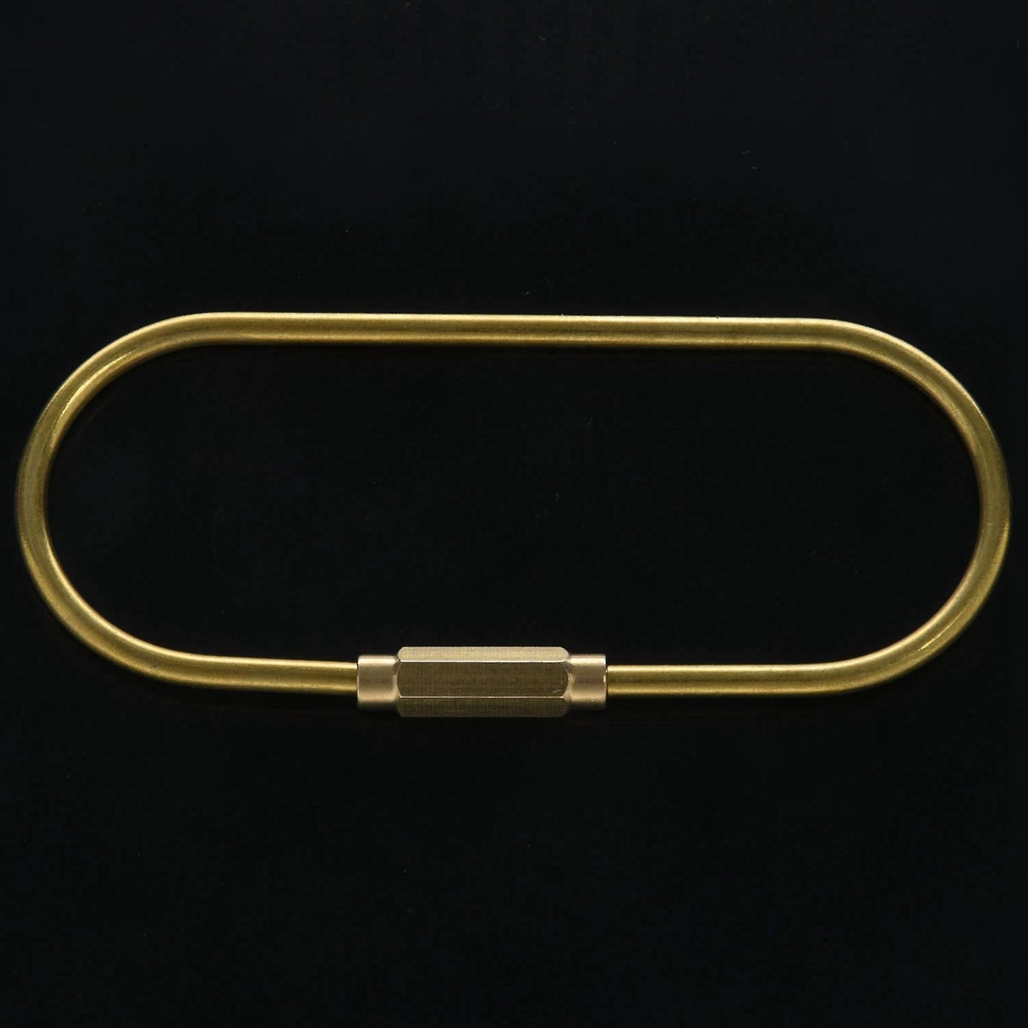 Keychain with Lock Golden Carabiner Survival Camping Equipment Large