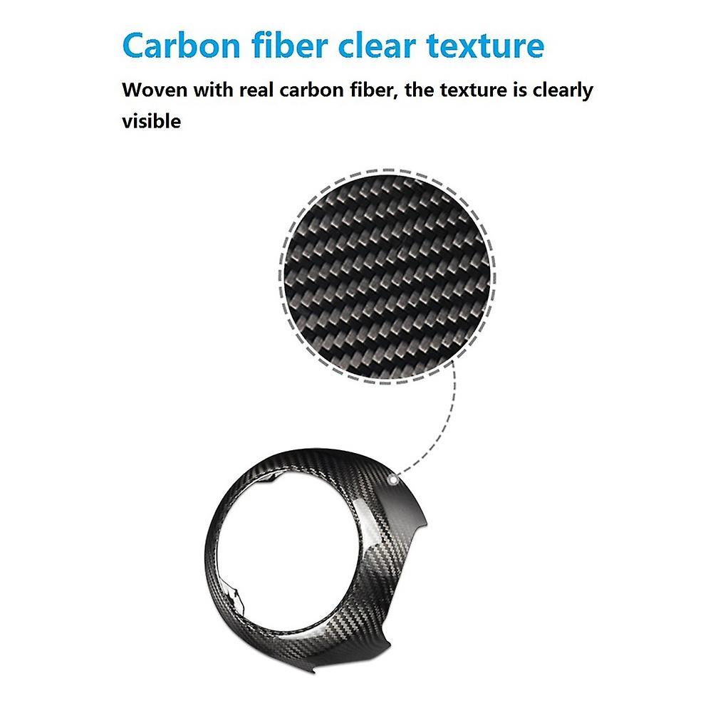 Real Carbon Fiber Steering Wheel Cover Frame Trim Air Bag Lid Cover