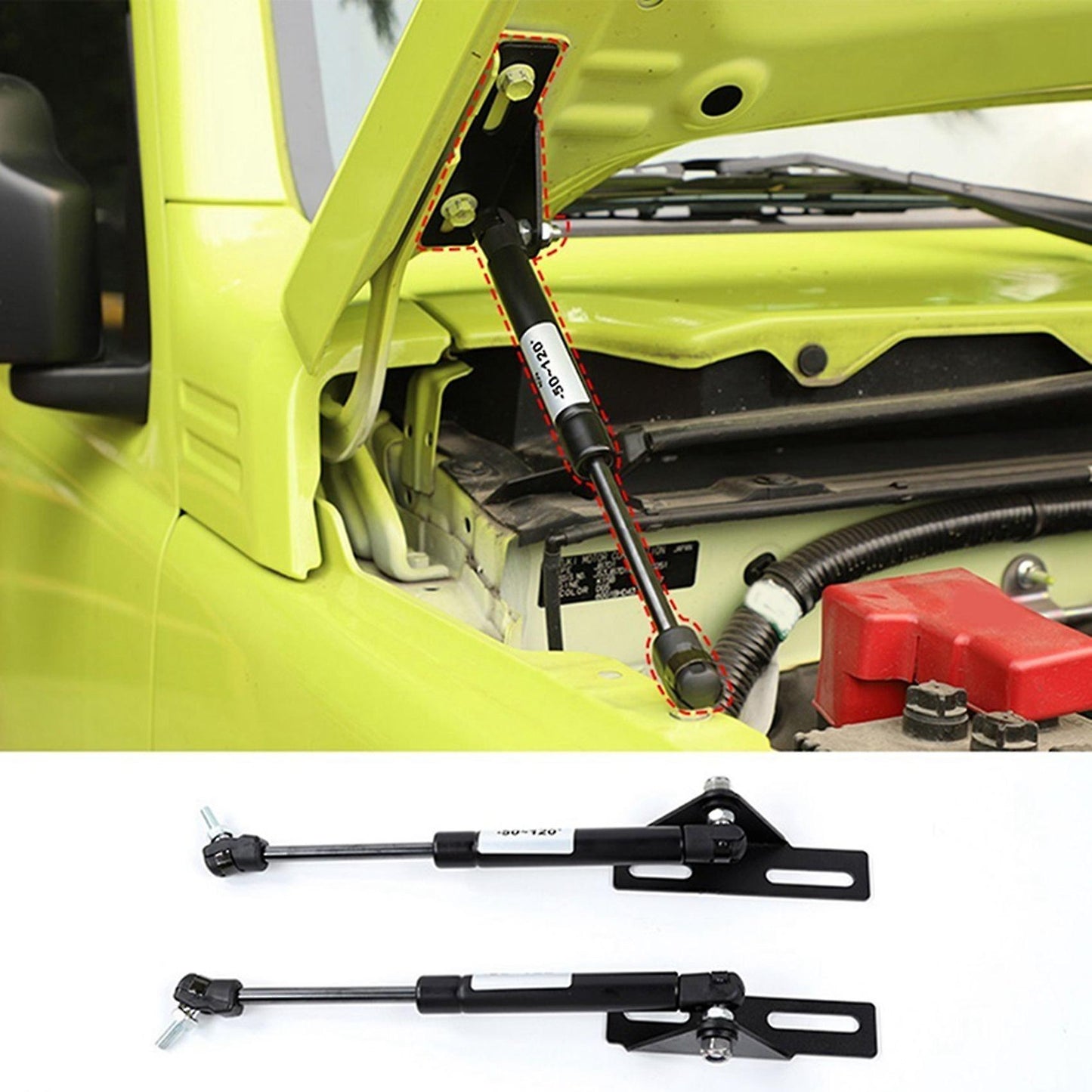 6x Front Hood Lift Arms Shocks Struts Rods for Suzuki Jimny 2019 2020