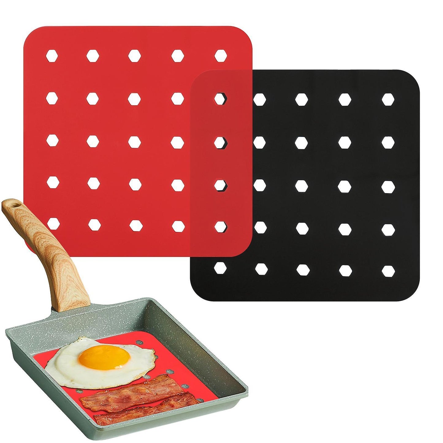 7.5 Inch Reusable Air Fryer Liner Air Fryer Mat Red