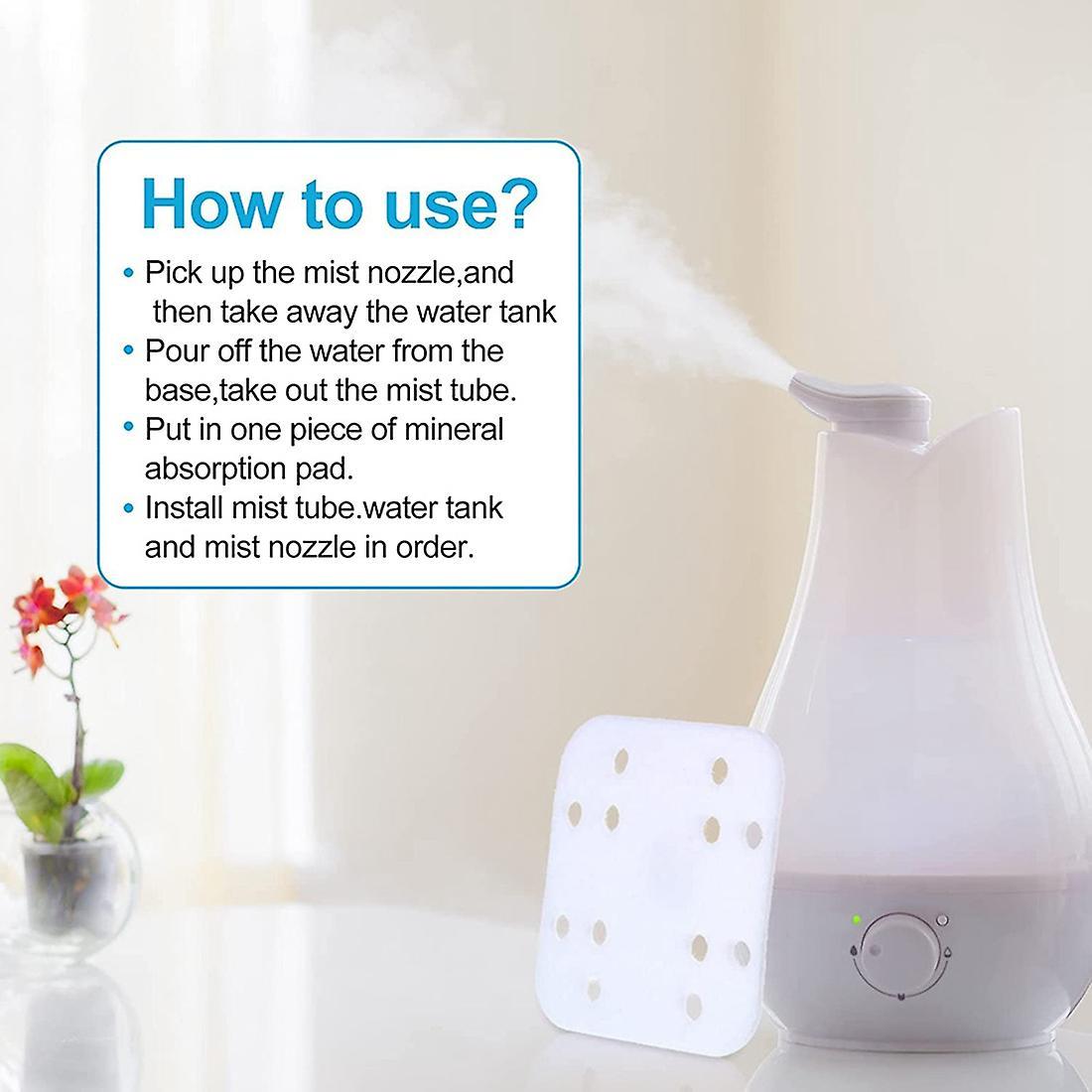 40 Pieces Mineral Absorbent Pads Humidifier Filter Pads