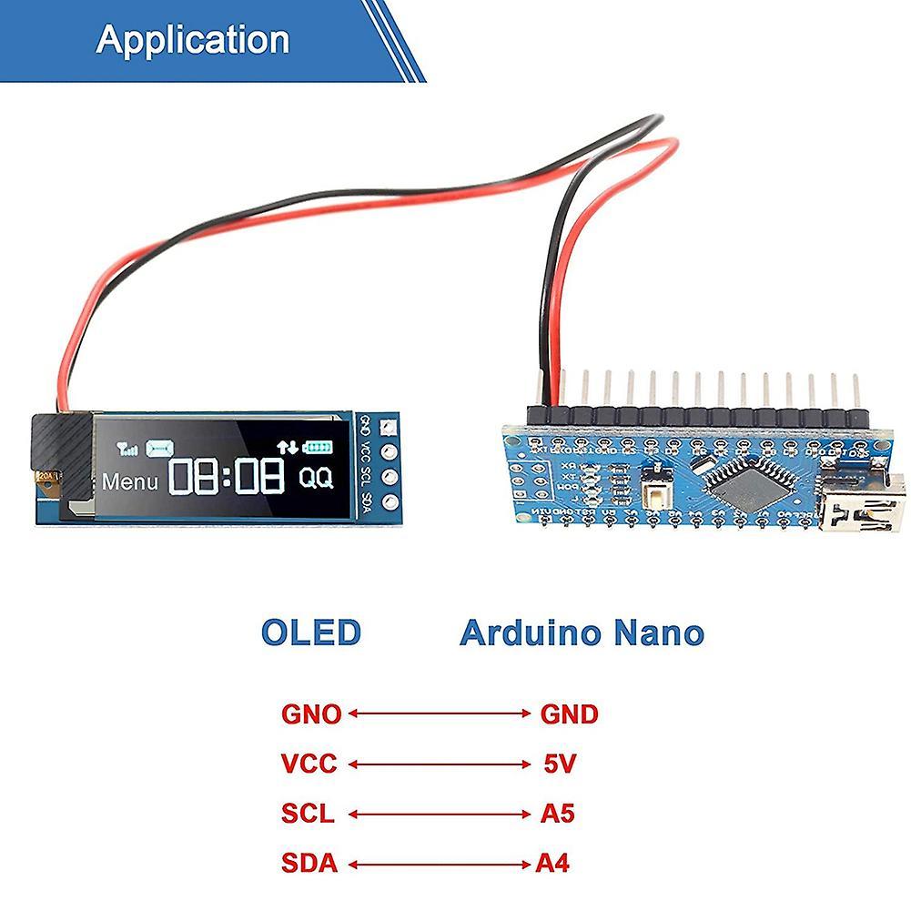 2 Pieces I2c Ssd1306 Oled Display Module Blue I2c Oled Screen Driver