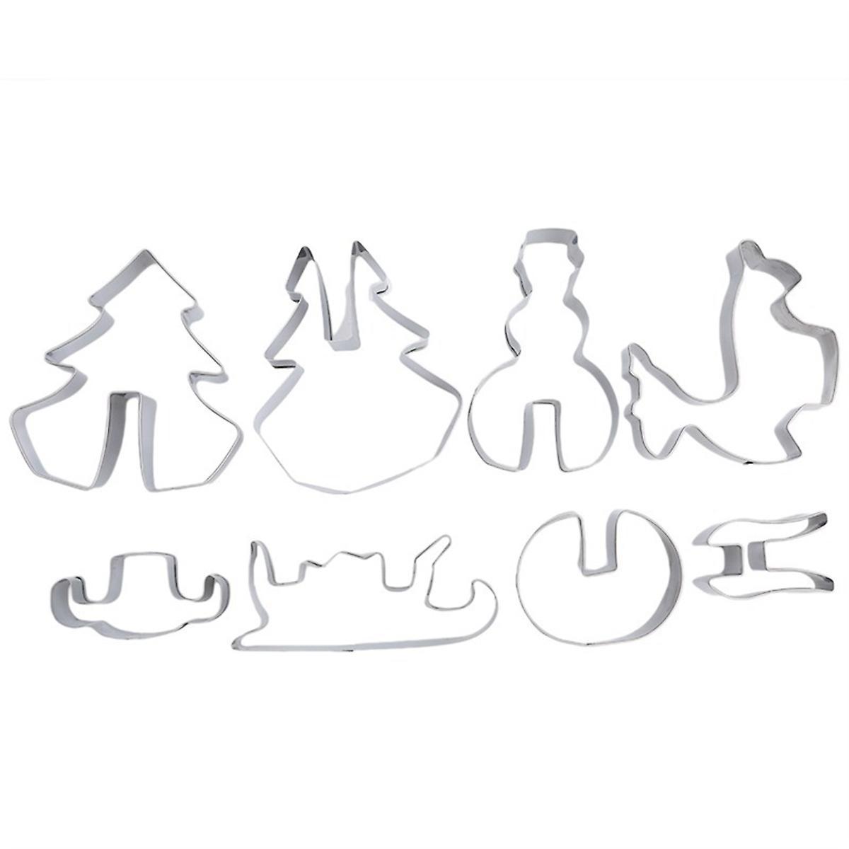 Cartoon Christmas Biscuit Mold 8-piece Set Christmas Biscuit Mold