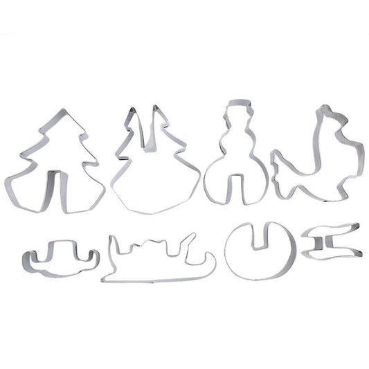 Cartoon Christmas Biscuit Mold 8-piece Set Christmas Biscuit Mold