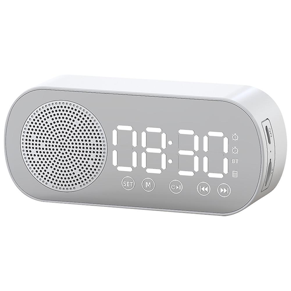 Led Alarm Clock for Bluetooth Speaker, Fm Radio , Family (white)