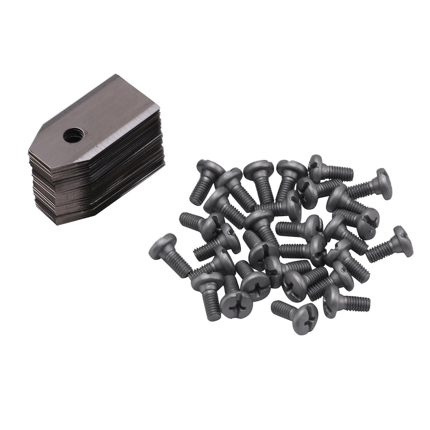 30pcs Lawn Mower Blade Replacement Blade with Screws for Garden Tools