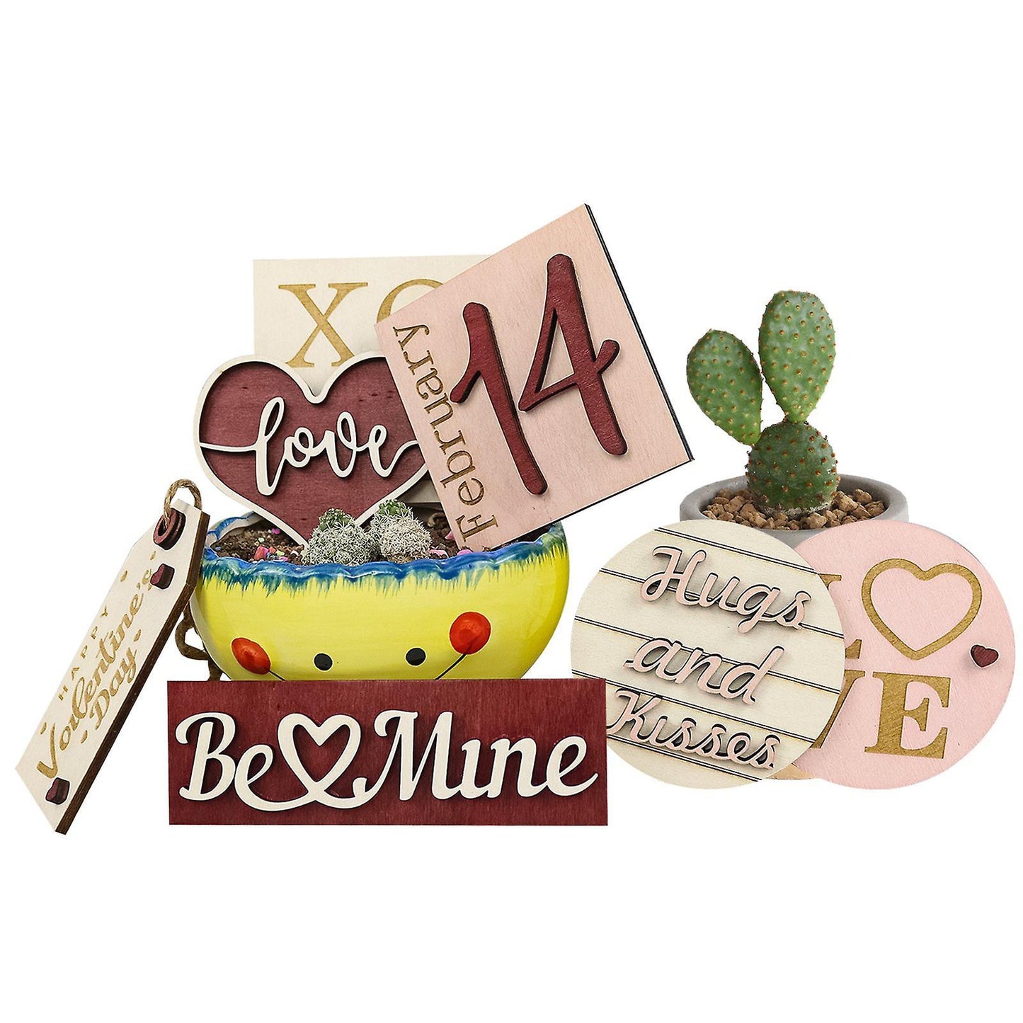 7pcs Tiered Tray Decor Set Valentine's Day Table Decorations Items