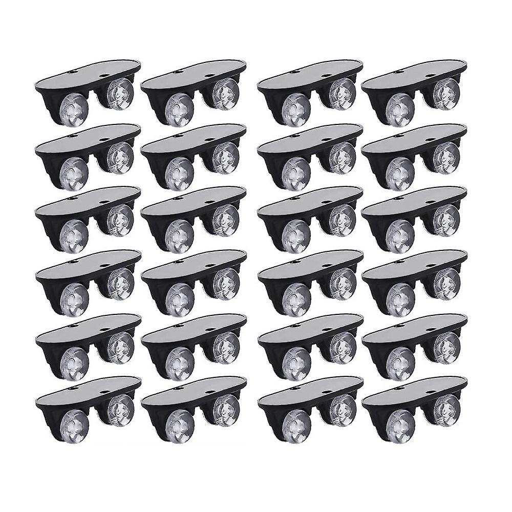 24 Pieces Self Adhesive Wheels Small Caster (black)
