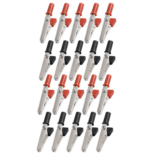 20x 5a Handle Electrical Crocodile Alligator Clips
