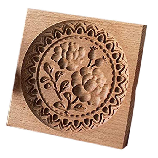 Kitchen Wooden Cookie Mold Wooden Gingerbread Cookie Mold A