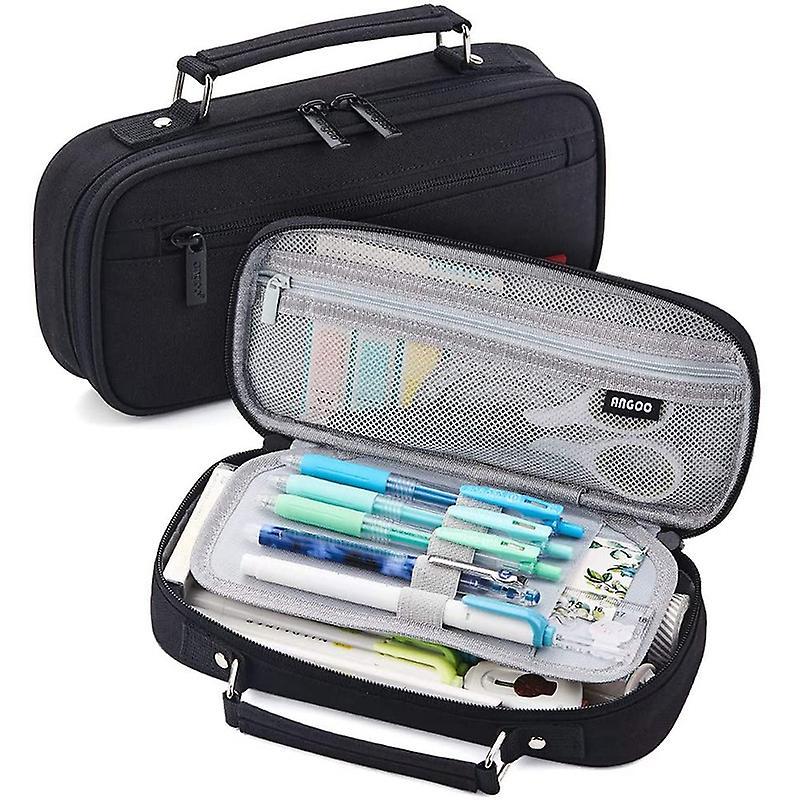 Angoo Pencil Case Big Capacity College School for Girls Boys Teens