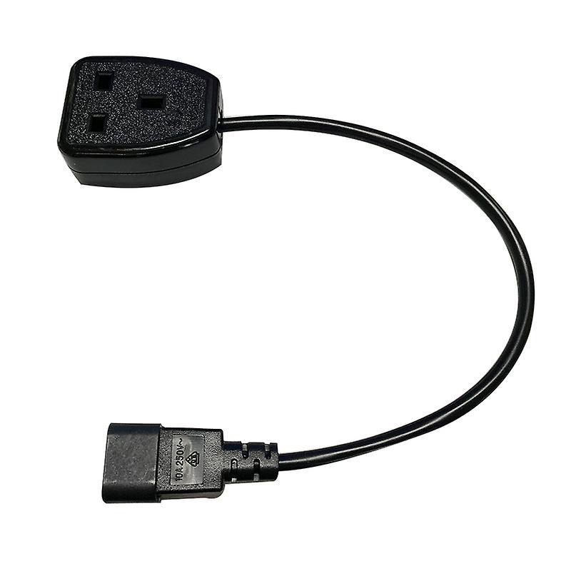 Iec C14 Male Plug to Uk 3pin Female Socket Power Adapter Cable (0.3m)
