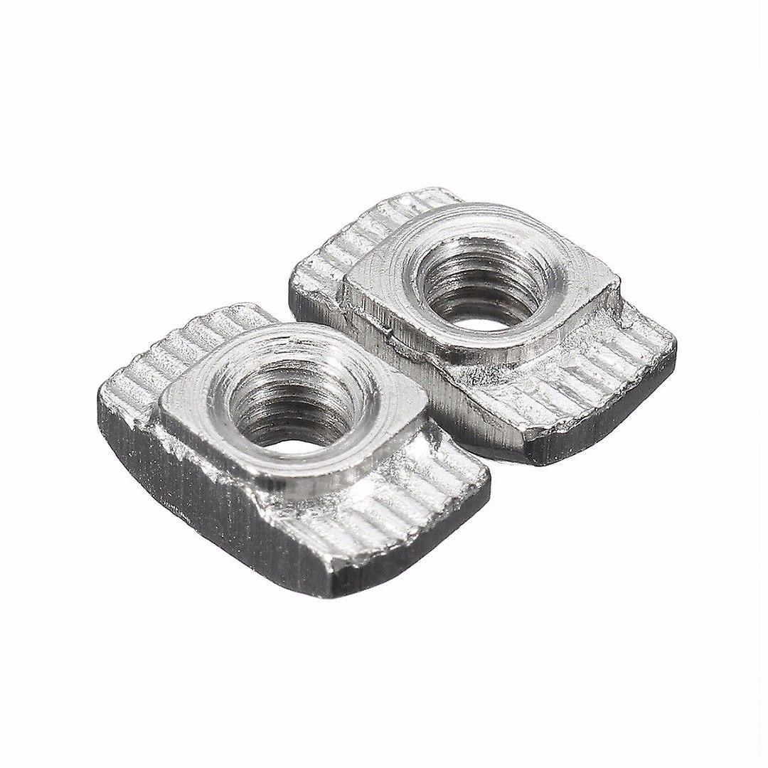 50pcs M4-20 T-nut Thread T Slot Hammer Head Drop In Nut 50pcs Silver