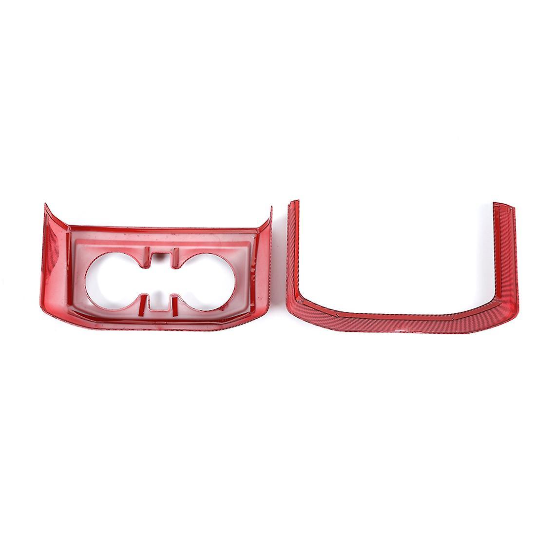 Car Rear Water Cup Holder Frame for Ford F150,abs Red Carbon Fiber