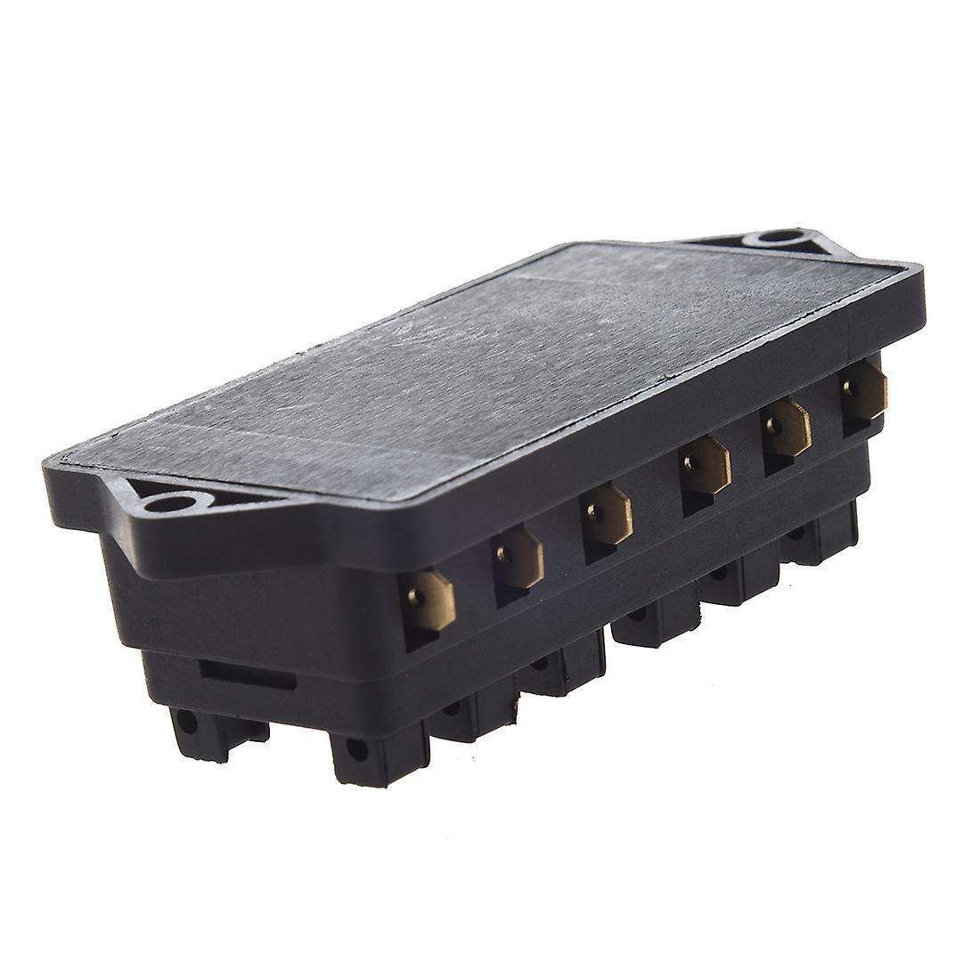 Car 6 Way Circuit Automotive Middle-sized Blade Fuse Holder Black