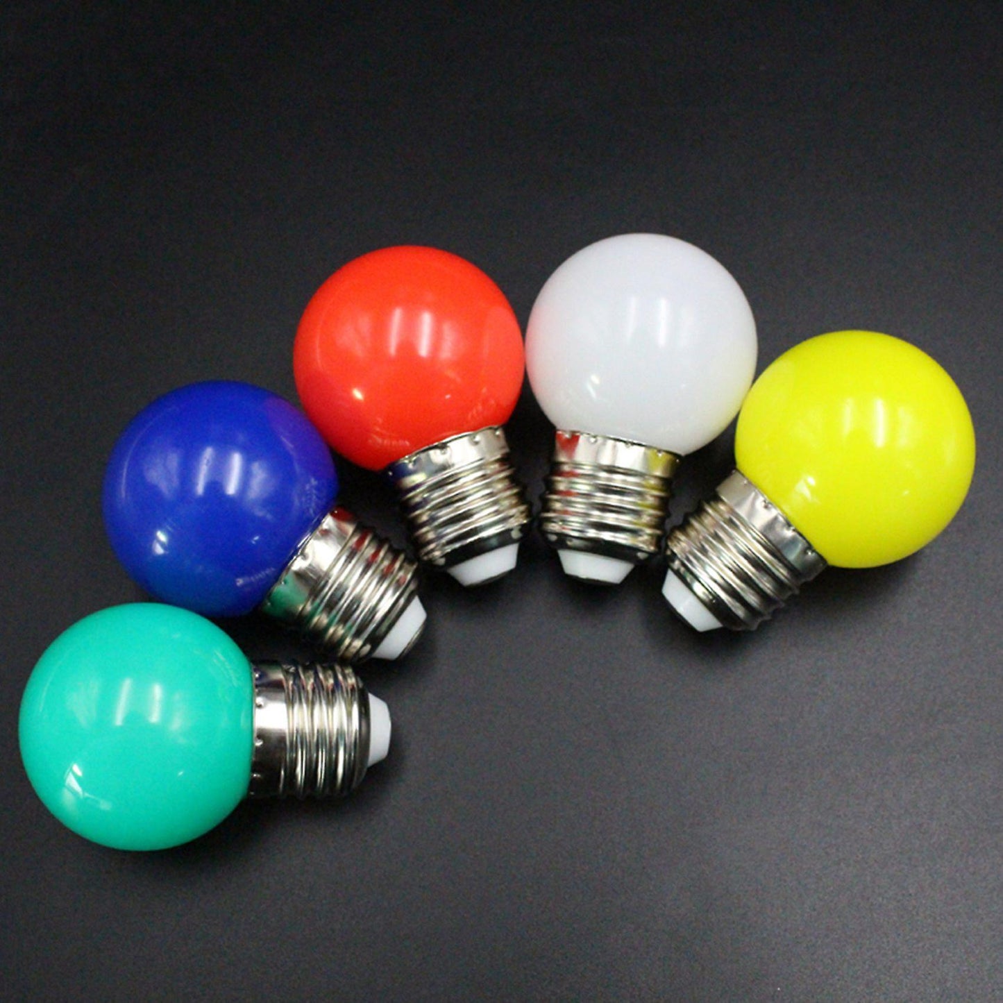 E27 Led Bulbs 1w Pe Frosted Led Globe Colorful 220v -1pcs(white)