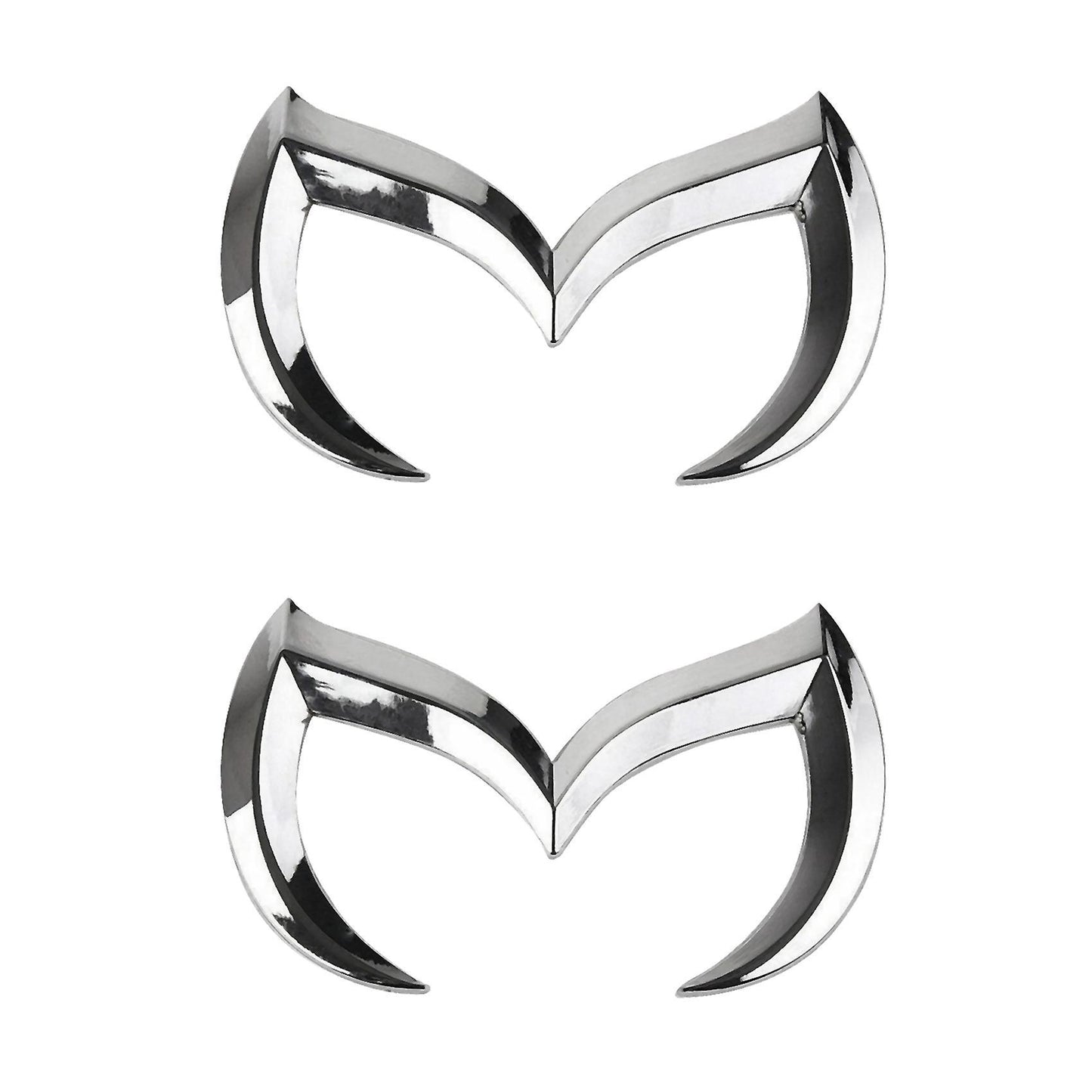 2x Silver Evil M Logo Emblem Badge Decal for Mazda All Model Car Body