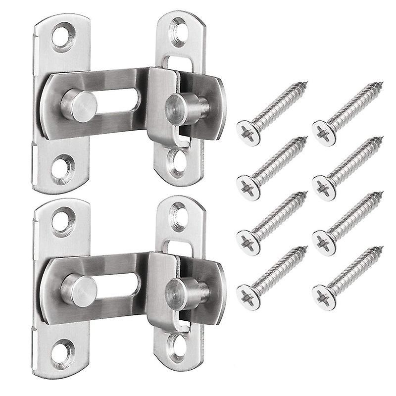 2 Pcs Right Angle Door Hasp Bending Latch Buckle for Doors and Window