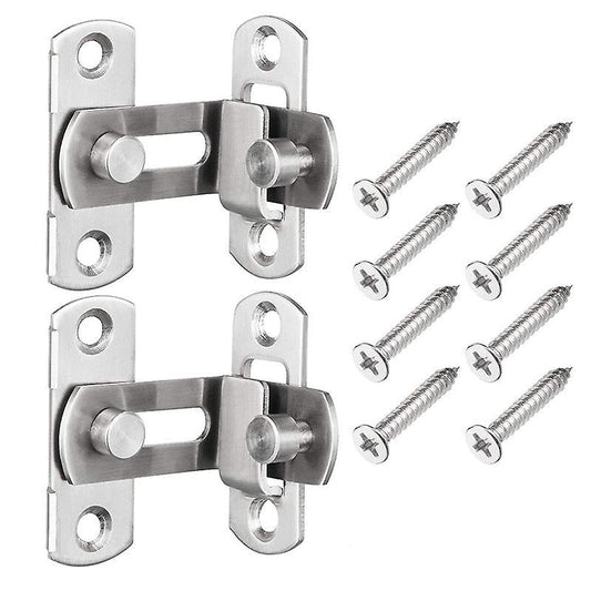 2 Pcs Right Angle Door Hasp Bending Latch Buckle for Doors and Window