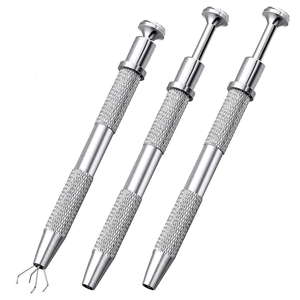 3 Pack Stainless Steel 4-claw Pick Up Tool, 4 Prongs Grabber
