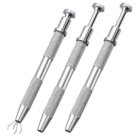 3 Pack Stainless Steel 4-claw Pick Up Tool, 4 Prongs Grabber