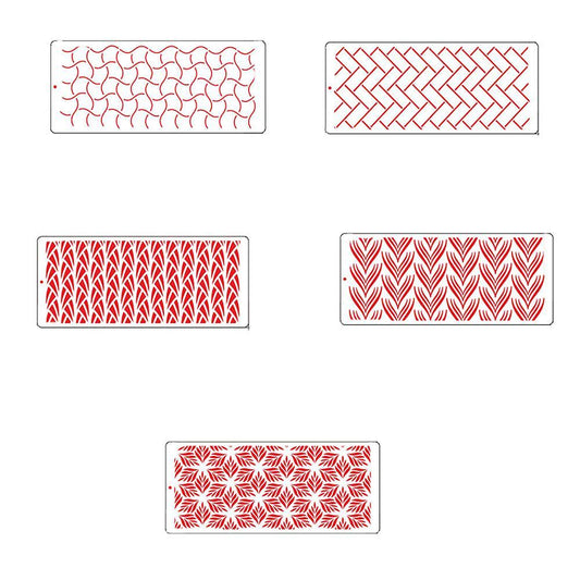 5pcs Wheat Ear Printing Sugar Sieve Mold Fondant Printing Template B