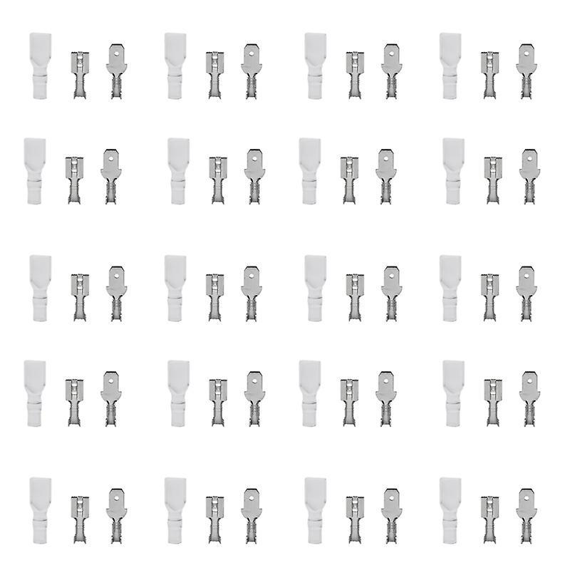 200pcs 4.8mm Wire Terminals Crimp Female/male Spade Terminals