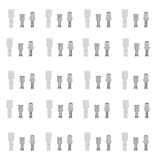 200pcs 4.8mm Wire Terminals Crimp Female/male Spade Terminals